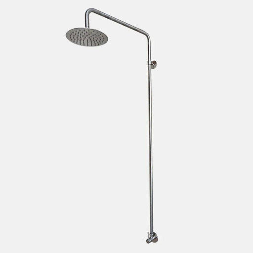 Magnus Outdoor Wall-Mounted Stainless Steel Exposed Shower - Rainfall Shower - The Fountain Direct