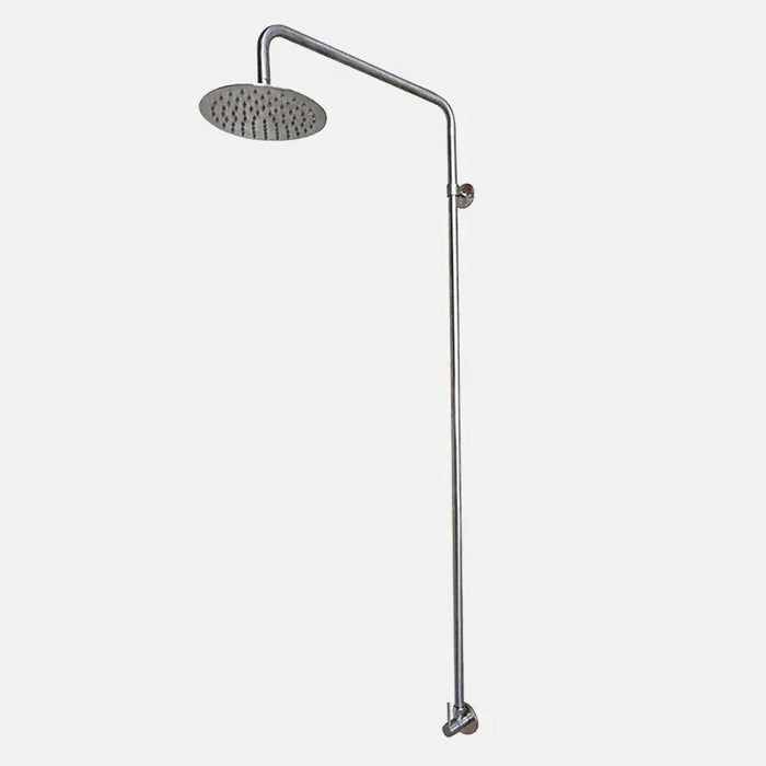 Magnus Outdoor Wall-Mounted Stainless Steel Exposed Shower - Rainfall Shower - The Fountain Direct