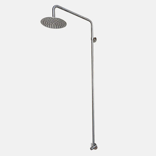 Magnus Outdoor Wall-Mounted Stainless Steel Exposed Shower - Rainfall Shower - The Fountain Direct 