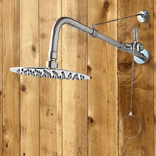 Magnus Wall-Mounted Stainless Steel Pull-Chain Shower – Wesley Collection - The Fountain Direct