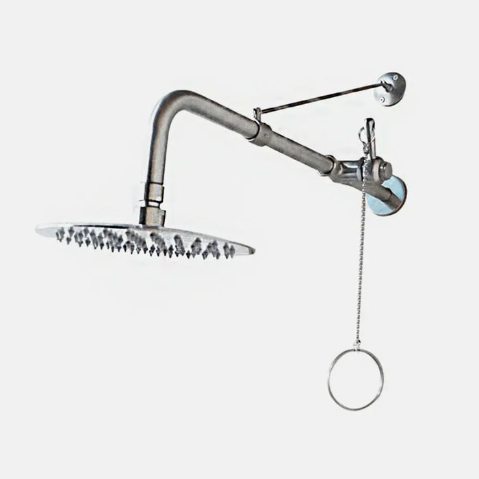 Magnus Wall-Mounted Stainless Steel Pull-Chain Shower – Wesley Collection - The Fountain Direct 