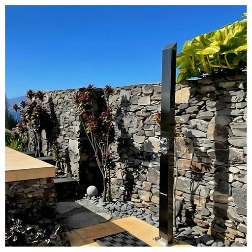 Toorak Black 316L Outdoor Waterfall Pool Shower Rinse-Off Shower - The Fountain Direct 